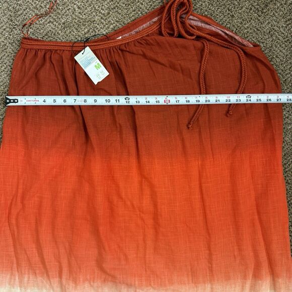 NWT Primark Maxi One Shoulder Dress Womens M Boho Beach 100% Cotton Oversized - Picture 12 of 13